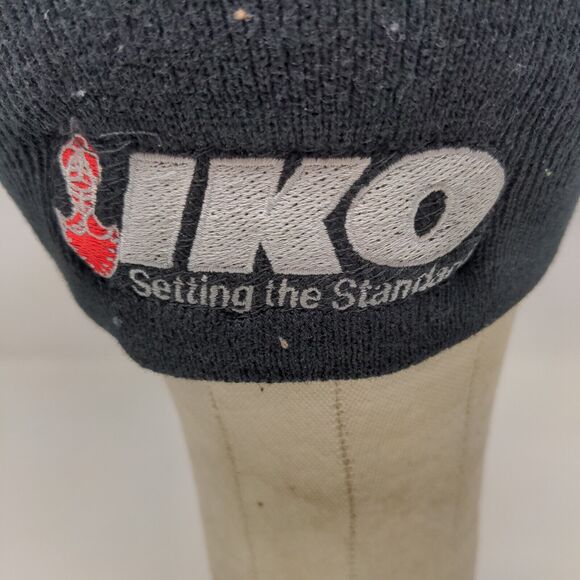 IKO Men's Beanie Hat Black OSFA Acrylic Setting the Standard Embroidered Logo - Picture 8 of 12